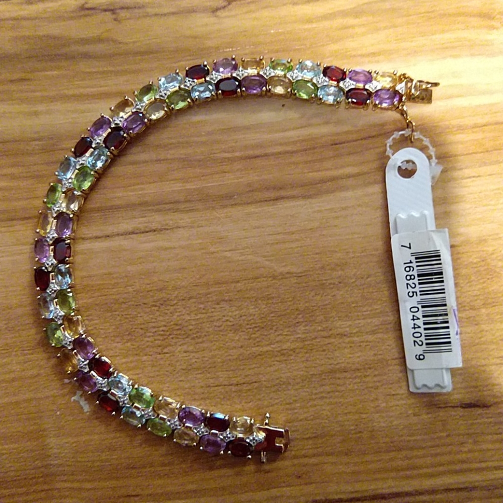 Multicolor silver bracelet NWT $250